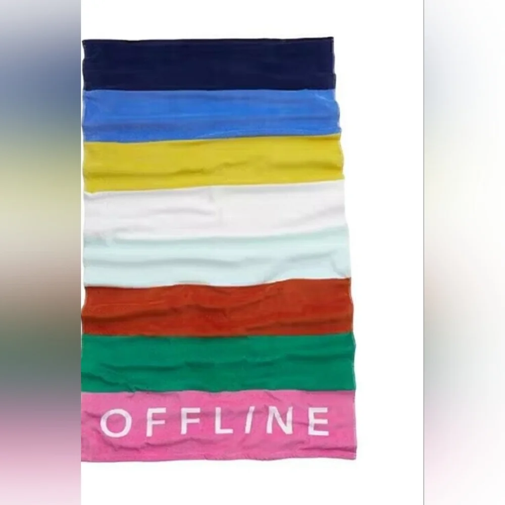 NWT Offline Aerie Color Block Beach Vacation Bath Towel